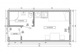 
                                                                                        Vente
                                                                                         Conteneur d'habitation (18 m²)