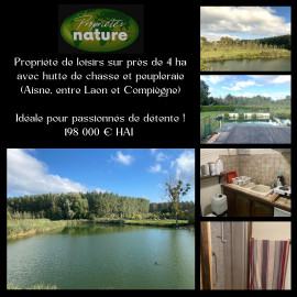 
                                                                                        Vente
                                                                                         Propriété de loisirs avec hutte de chasse (Aisne)