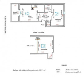 
                                                                                        Vente
                                                                                         Appartement 3 pièces loué nu