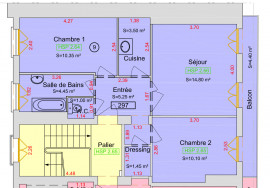 
                                                                                        Vente
                                                                                         Appartement trois pièces traversant avec balcon