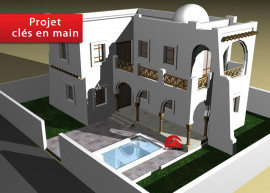 
                                                                        Vente
                                                                         UN PROJET D UNE VILLA AVEC ÉTAGE A DJERBA