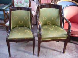 Fauteuil et chaise en acajou, promotion Sartrouville