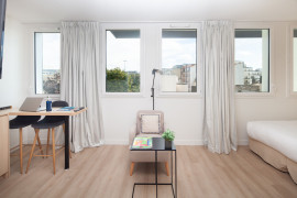 Studio d'angle côté jardin avec rooftop, salle de sport, home cinéma, services de ménage et maintenance dans une résidence neuve en colivinG (loyer tout inclus) Issy-les-Moulineaux