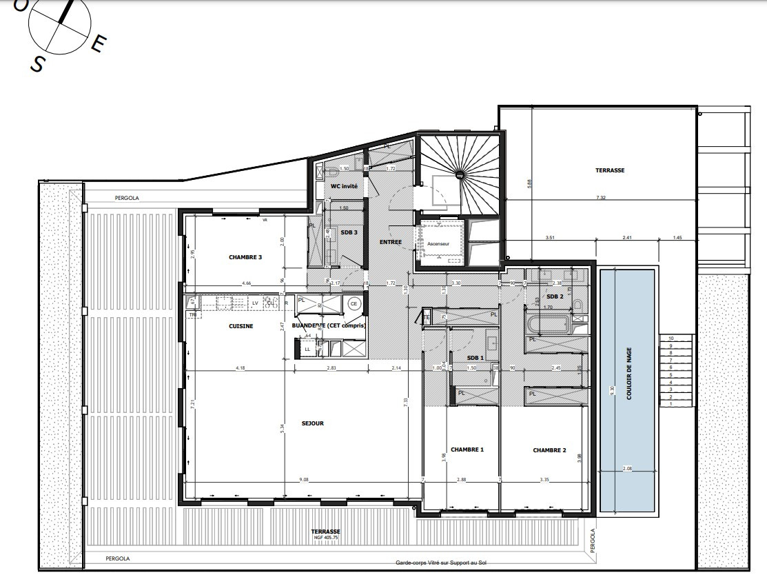 
                                                Vente
                                                 4-room Rooftop Villa 156m2 and 177m2 SEA VIEW terrace with rooftop swimming pool