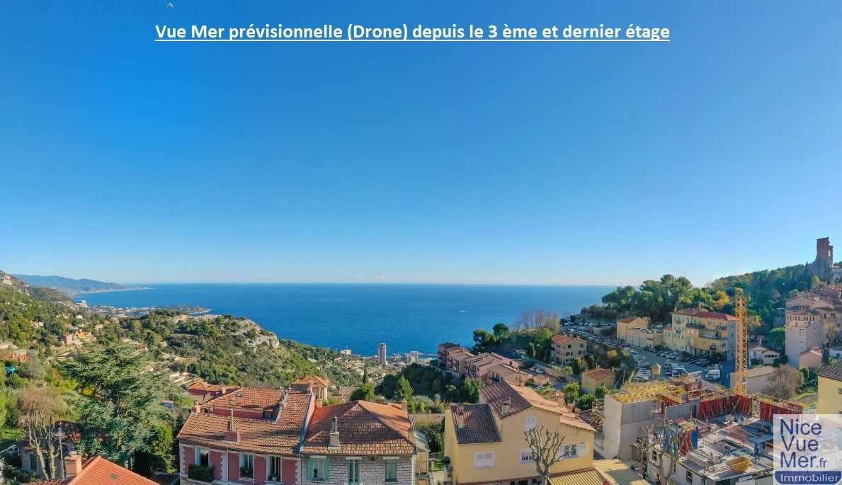 
                                                Vente
                                                 Appartement 2 pièces Dernier étage La Turbie a vendre VUE MER