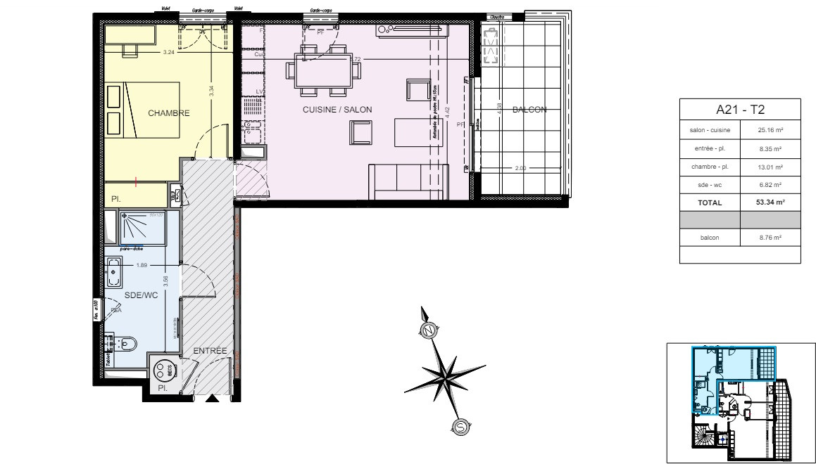 
                                                Vente
                                                 Appartement 2 pièces Dernier étage La Turbie a vendre VUE MER