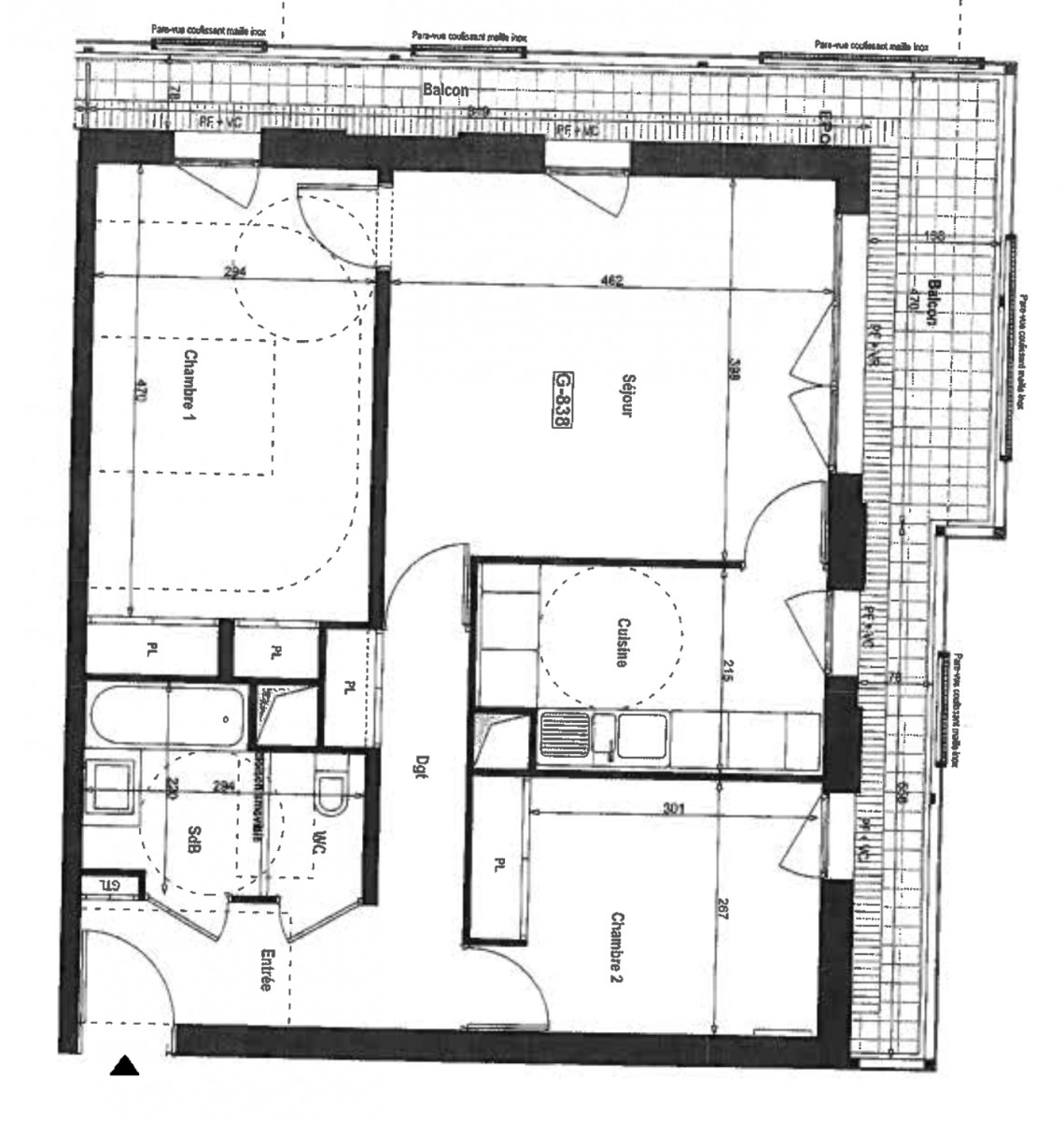 
                                                Vente
                                                 Appartement 3 pièces avec balcon + Parking