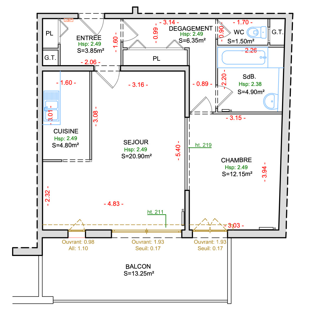 
                                                Vente
                                                 Appartement de 2 pièces avec balcon - Paris 5ème