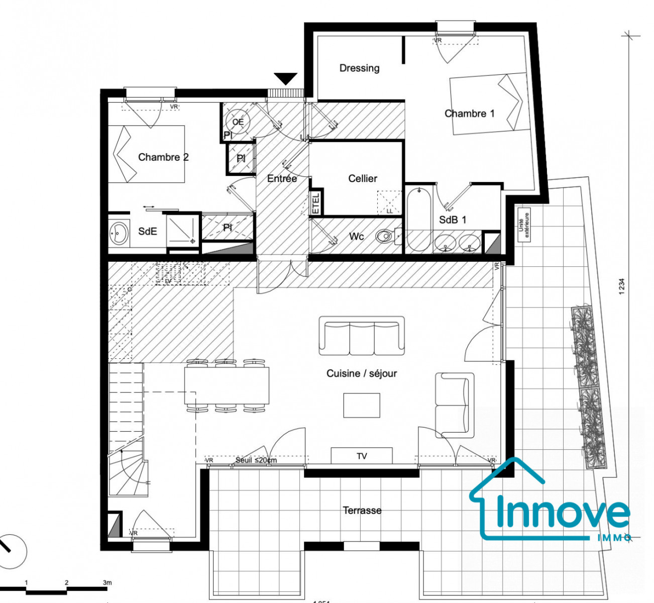 
                                                Vente
                                                 Appartement T5 duplex dernier étage