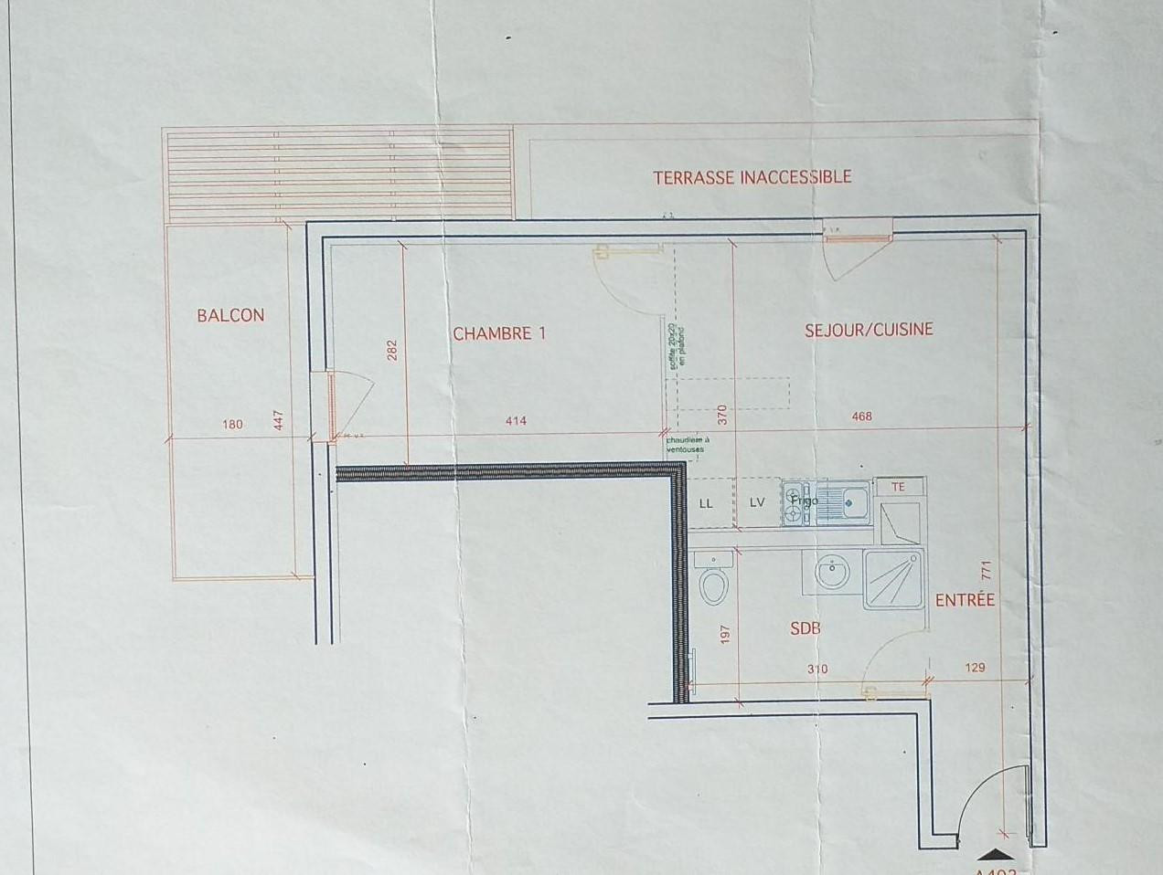 
                                                Vente
                                                 Apt T2 terrasse, parking ,Métro Borderouge