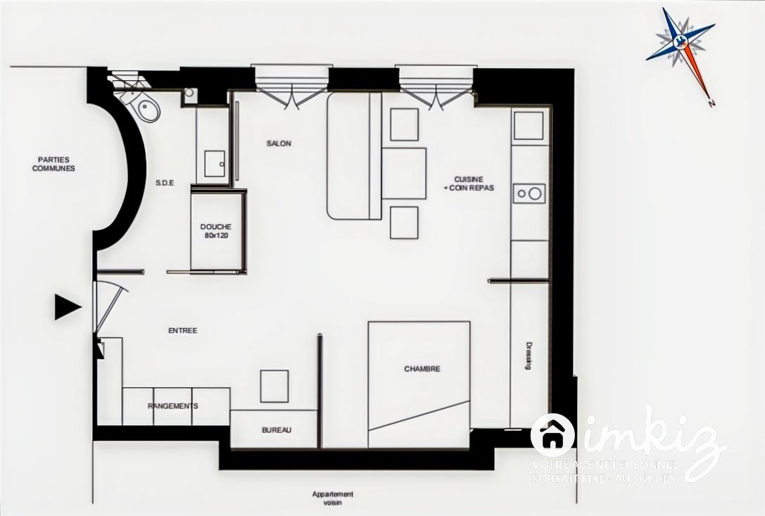 
                                                Vente
                                                 Grand studio meublé à Paris refait à neuf en 2023