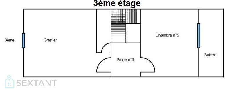 
                                                Vente
                                                 Maison de ville 7 pièces avec terrasse et balcon en cours de rénovation