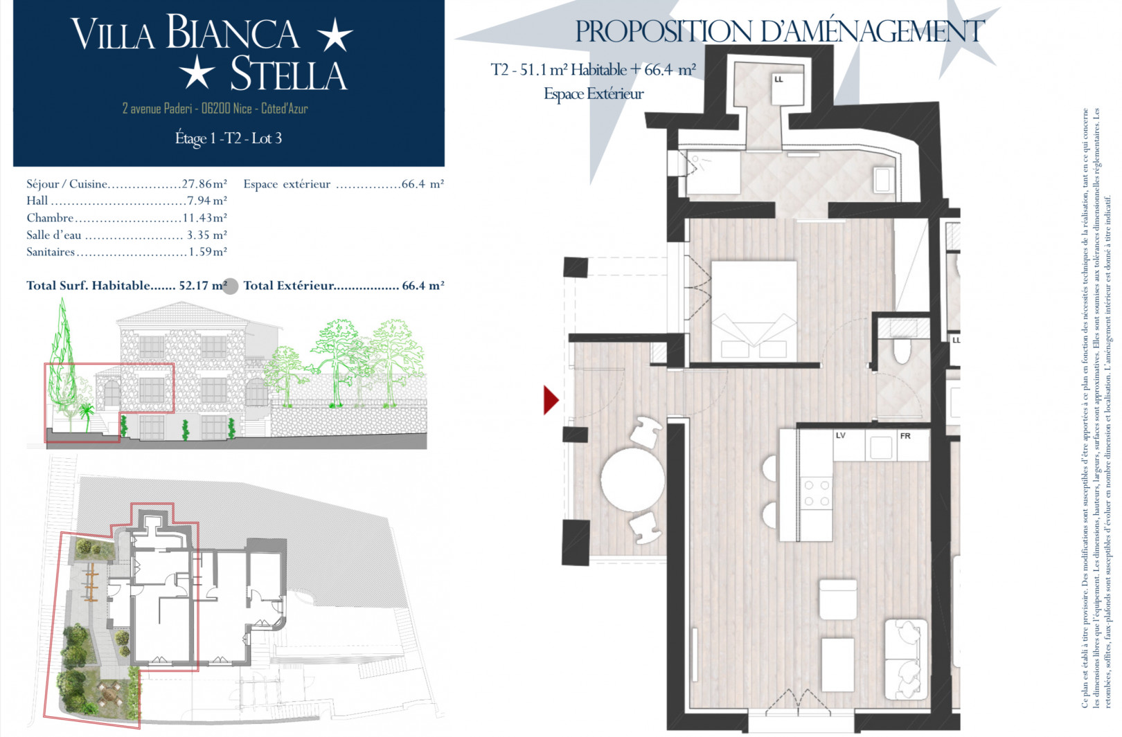 
                                                Vente
                                                 NICE - FABRON  - Magnifique 2 pièces de 52.17 m² entièrement rénové disposant d’un large extérieur