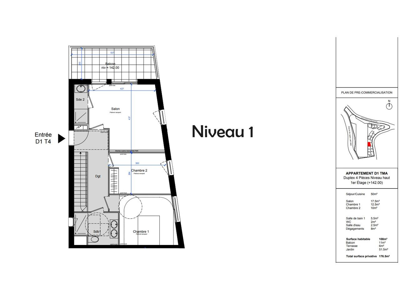 
                                                Vente
                                                 Nice Ouest 4 pièces Luxe en Duplex VUE MER