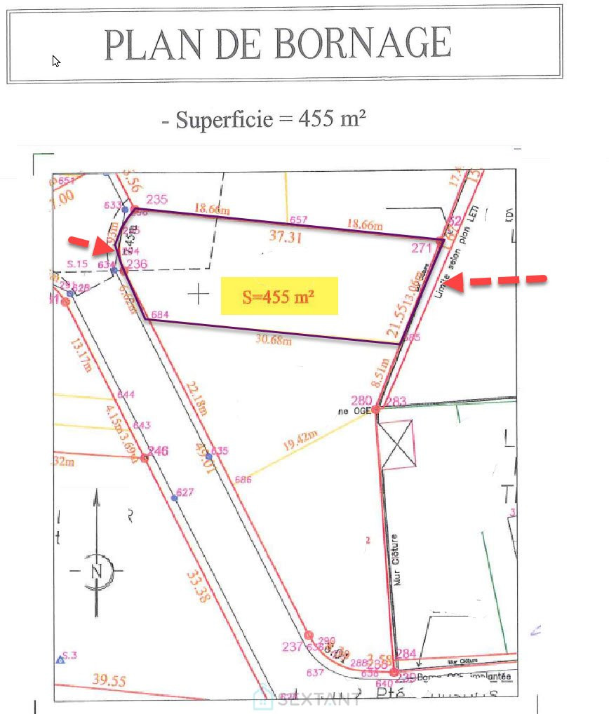 
                                                Vente
                                                 Terrain de 455m² à Riiere salée quartier Laugier