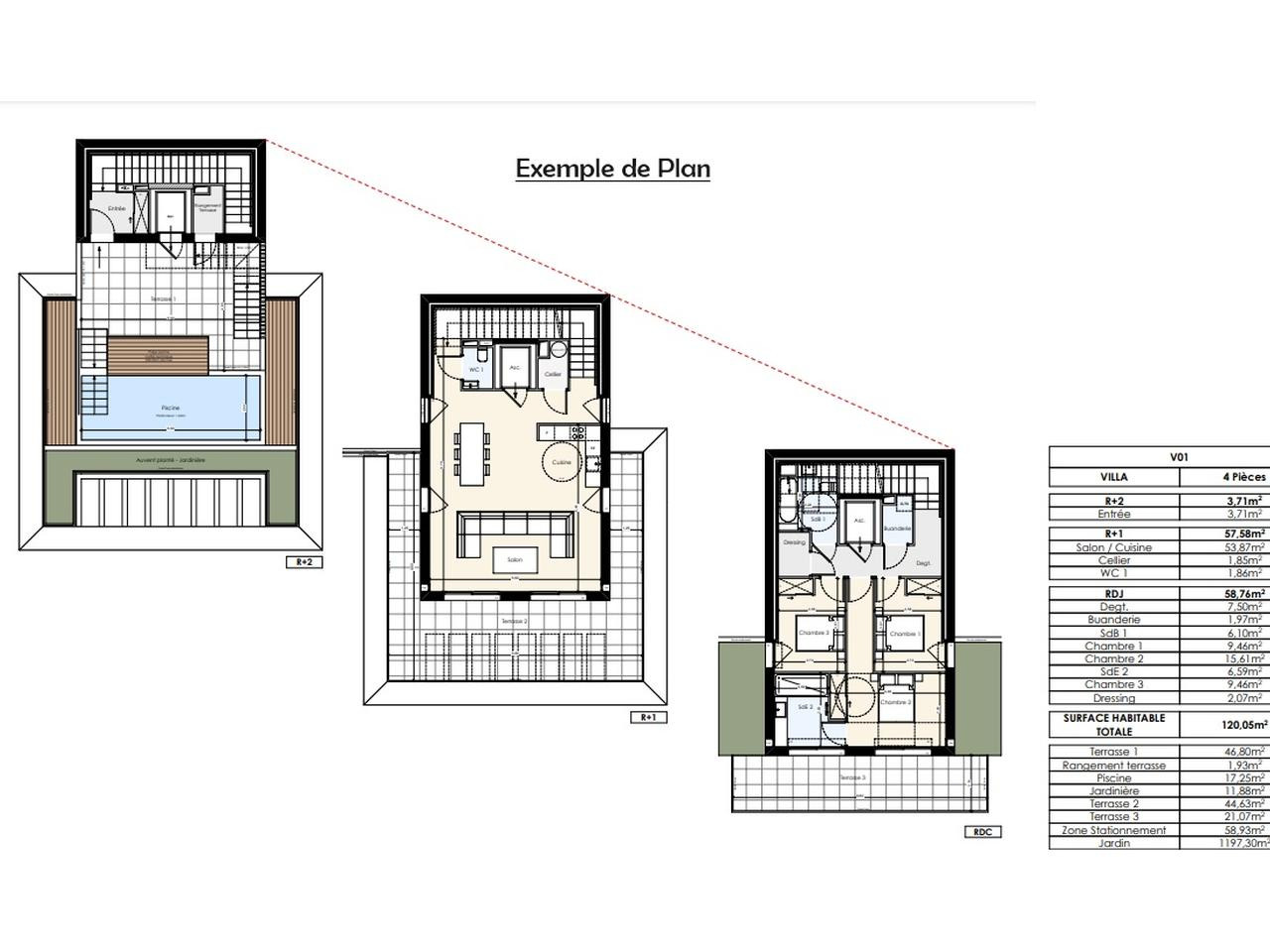 
                                                Vente
                                                 Villas contemporaines Neuves Mandelieu avec VUE MER Cote d'Azur